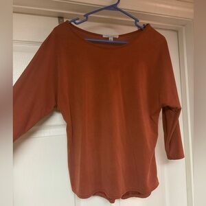 Green Envelope 3/4 sleeve basic top